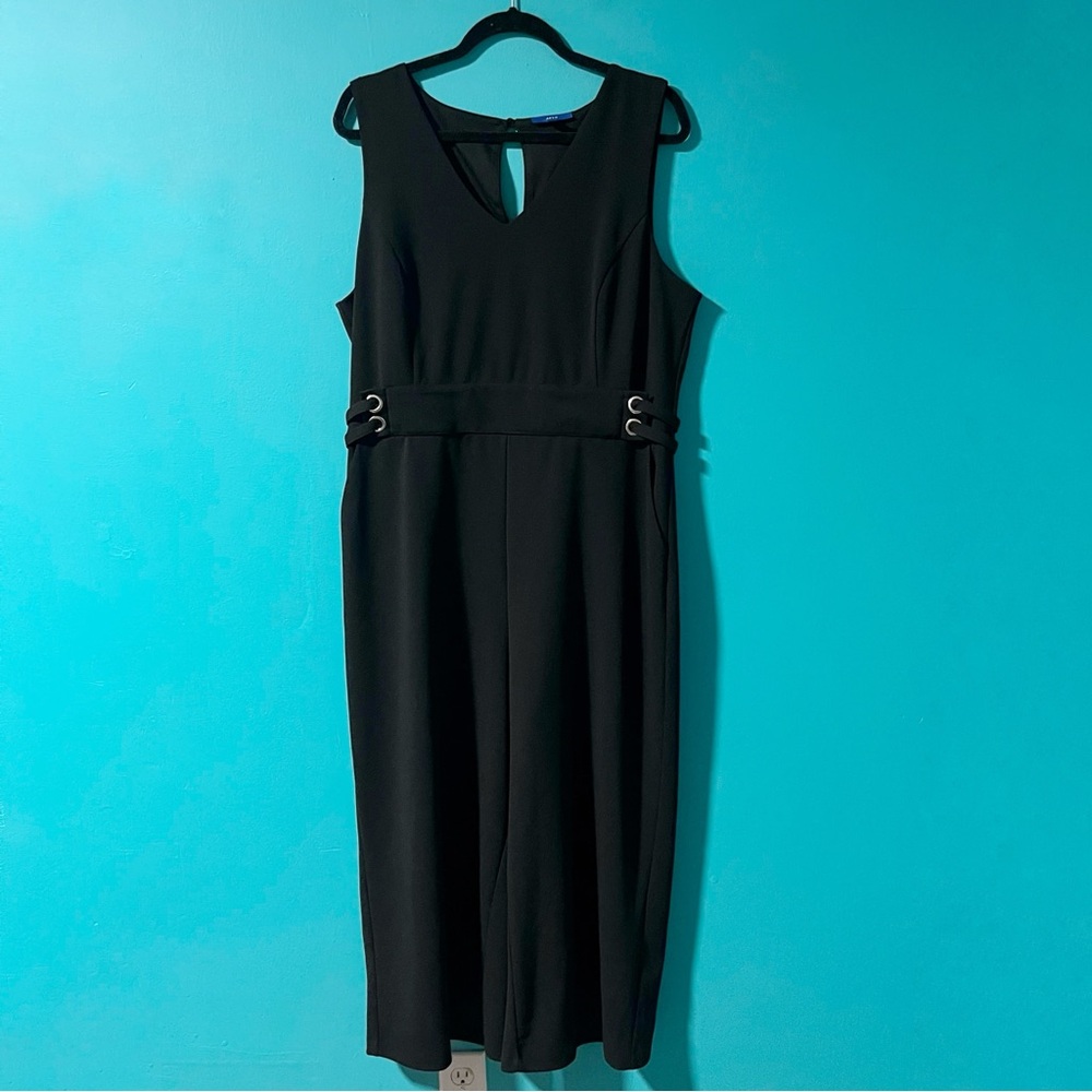Apt. 9 XL Black Sleeveless Stretchy Keyhole Back Jumpsuit